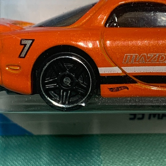ERROR CAR 95 Mazda RX-7 orange Hot Wheels - Picture 5 of 11
